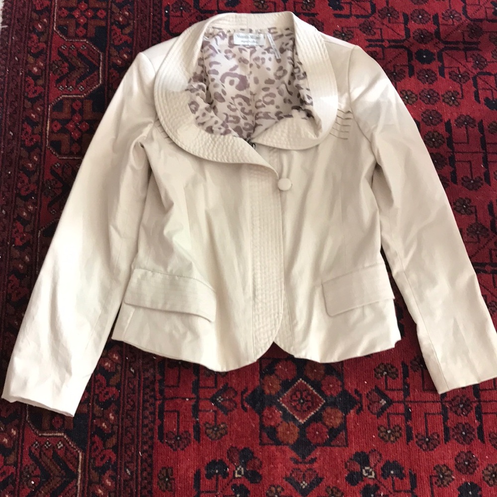 Venezia Milano Cream Cotton Blend Jacket XS